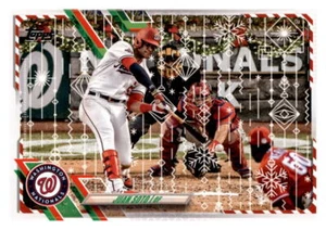 2021 Topps Holiday Mega Box Rare Short Print Variations #HW100 Juan Soto NM-MT S - Bild 1 von 2