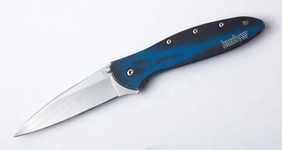 Cuchillo de Bolsillo Kershaw 1660BB Puerro Hoja Lisa Azul/Negro Humo Retirado Foto 1 de 3