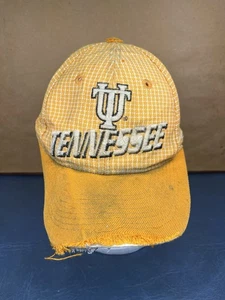 Vintage Logo Athletic Tennessee Vols Checkered Orange THRASHED Distressed Hat UT - Picture 1 of 11