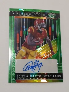 Scheda autografa certificata Mario Williams Los Angeles Rams 2022 Leaf Valiant - Foto 1 di 2