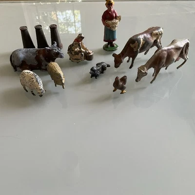 Figuras y animales de granja de plomo estilo británico vintage  Foto 1 de 4