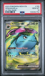 Venusaur ex 182/165 Pokemon 151 Ultra Rare PSA 10 Pokemon Karte - Bild 1 von 2