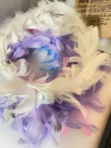 Leuchtender Engel Heiligenschein Stirnband Feder Kopfschmuck 3weiß3rosa3blau3lila2multi (V18 - Bild 1 von 10