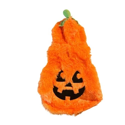 Halloween Small Dog Pumpkin Jack-o’-lantern Fleece Sweater October Size XS - Image 1 of 4