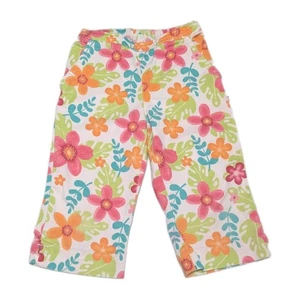 Vintage Oshkosh B'Gosh Flower Power Size 5T Pants Capri Colorful Hippie Cotton - Picture 1 of 7