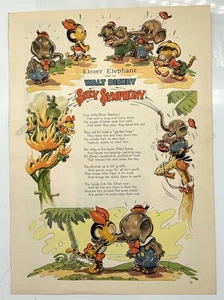 Vintage 1936 Disney Silly Symphony Elmer Elefant Druck Werbung 8" x 11" - Bild 1 von 2