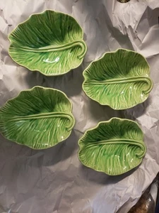 4 ciotole vintage Olfaire 328 lattuga a forma di cavolo verde 7” x 6” cottage LOTTO OTTIME CONDIZIONI - Foto 1 di 12