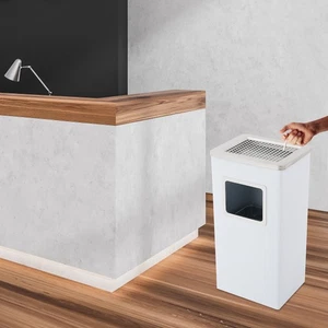 31cm x25cm x61cm Trash Can Garbage Can, Indoor&Outdoor Trash Can white  - Picture 1 of 19