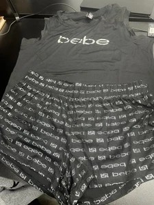 New bebe Womens Pajama Sets Button Down Shirt and Shorts Sleepwear Size 1X - Picture 1 of 5
