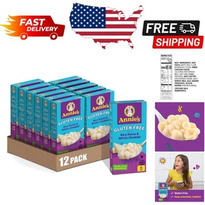 Annie's Gluten Free Mac & Cheese - Rice Pasta with Real White Cheddar, 6oz x 12 - Picture 1 of 10