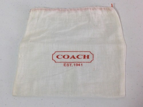 COACH Ivory White Jewelry Drawstring Pouch. 8” x 7.5”. NEW.