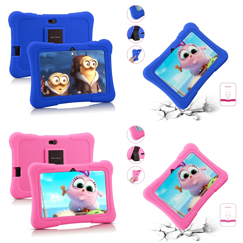 PRITOM Kids Tablet 7inch Android Tablet 32GB PAD With Bluetooth WiFi Dual Camera - Image 1 of 1
