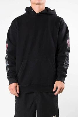 RUSTY Men's Hooded Fleece Pullover HELLMAN - BLK - XLarge - NWT - LAST ONE - Image 1 of 4