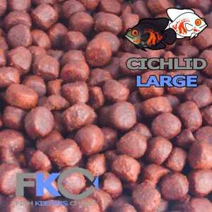 FKC Bulk Cichlid Tropical Large Colour Aquarium Pellet Floating Fish Food 8mm - Picture 1 of 6