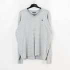 Peak Performance Men 2Xl Jumper Pullover Sweater Striped V-Neck Knitted Wool Top
