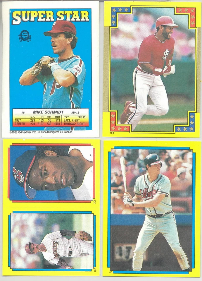 1988 O-Pee-Chee Baseball Sticker & Stickerback Variations 40-67 You Pick! - Image 1 of 1