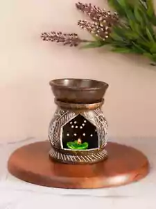 Soapstone carved Oil Burner Aroma Diffuser - 4 inches ( set of 2 ) - Picture 1 of 5
