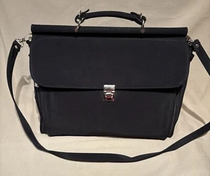 Nylon Tote Rivacase? Briefcase Laptop Bag Satchel Clasplock Shoulder Hand Bag - Picture 1 of 13