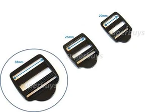 2pcs 38mm Plastic Ladder Lock Webbing Strap Buckle Clip Bag Backpack Fastener - Picture 1 of 2