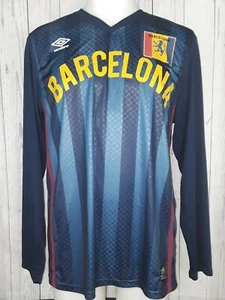 Umbro Barcelona Fußball Trikot Shirt Erwachsene Herren Large blau gelb rot langarm - Bild 1 von 4