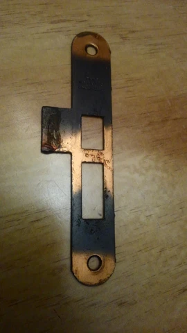 Antique Copper Flashed Door Latch 1900's Cover
