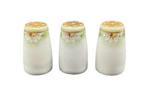 Tschechoslowakei Grün Gold Floral 1,75" Miniatur Salz Pfefferstreuer (3) - Bild 1 von 9
