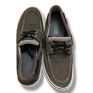 Sperry Top-Sider Herren Gr. 9 dunkelgrau schwarz Boot zwei Ösen Schnürschuhe Freizeitschuhe - Bild 1 von 11