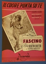 FILM COVER GIRL "SURE THING" RITA HAYWORTH  SHEET MUSIC ITALY 1949