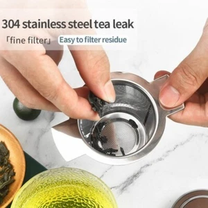 with Lid Tea Infusers Stainless Steel Tea Drain Tea Strainers Leaf Spice - Picture 1 of 4