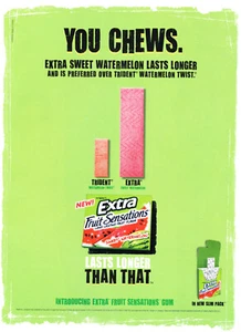 EXTRA GUM AD #25 MAGAZINE promo AD 2008 - Picture 1 of 2
