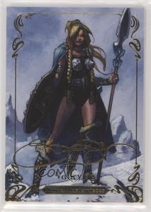 2018 Marvel Masterpieces Level 1 Gold Foil Signature Series Valkyrie #3 0p3