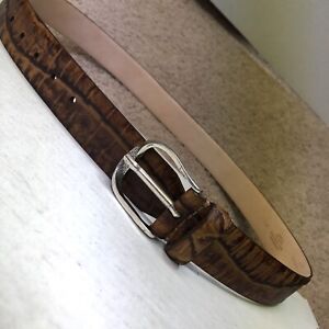 Martin Dingman Men's Crocodile 36 Leather Belt $295