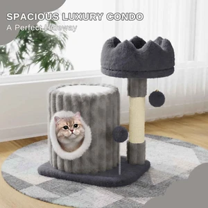 53cm Small Cat Tree – Scratching Post, Perch, Toy Balls | Indoor Kitten Condo - Picture 1 of 6