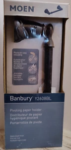 Moen ~ Pivoting Toilet Paper Holder ~ Matte Black Finish ~ Y2608BL ~ Brand New - Picture 1 of 6