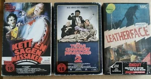 Texas Chainsaw Massacre 1+2, Leatherface, VHS Blu Ray, Turbine, Ltd, New/Sealed - Picture 1 of 3
