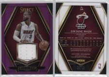 2015-16 Panini Select Swatches Purple Prizm /49 Dwyane Wade #64 HOF