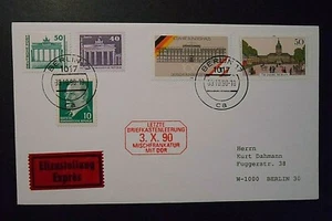 GERMANIA GERMANY, BERLIN /DDR 1990 5 Valori Affrancatura Mista on Celebrate YEAR - Imagen 1 de 2