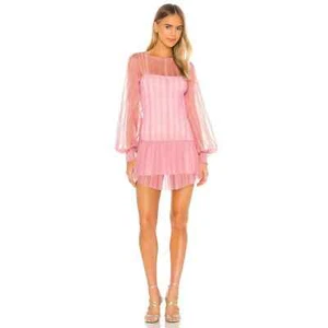 NBD Alma Lace Mini Dress In Blush Pink NWT Women's Size XL - Picture 1 of 10