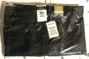 Haggar Mens B&T Heather Twill Stretch Classic Fit Suit Sep Pant, Black, 58X32 - Picture 1 of 7