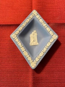 Vintage Wedgwood Jasperware Blue Diamond Shaped Trinket Dish as shown - Picture 1 of 2