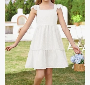 GRACE KARIN Girls White Maxi Dress for Size 12Y - Picture 1 of 4