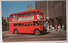 California Postcard Mid 1900s Original Rare Long Beach London Bus Black Scotch 