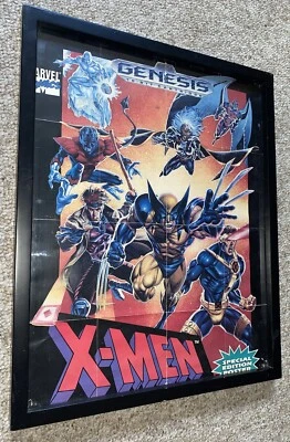 X-Men Sega Genesis Poster Insert (1993) - Has Damage: See photos & Description - Image 1 of 4