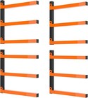 4 Pack Lumber Storage Rack 3 Level Wall Mounted Heavy Duty Wood Rack Organizer