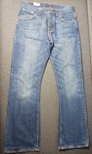 Men's Nudie Jeans Blue Cotton Straight Regular Ralf Button Fly Size 31/32