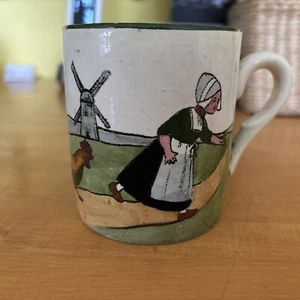 Vintage Haag Pottery Mug Dutch Scene windmill Made in Austria - Picture 1 of 4