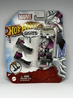 2023 Hot Wheels Skate Marvel Ghost Spider-Man Finger Skateboard HNL76 - Image 1 of 2