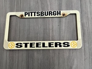 Pittsburgh Steelers License Plate Frame White - Picture 1 of 5