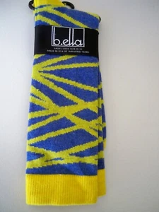 Men's b.ella ONLINE wild strip Crew sock size 10-13 ~ - Picture 1 of 6