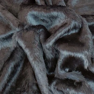 Premium Short Pile Faux Fur Fabric - Navy - P800 / YF80 - Picture 1 of 3